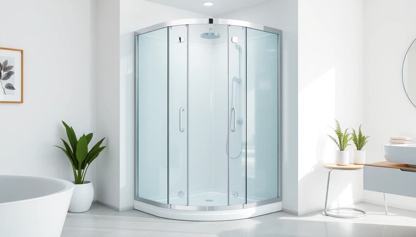 Genießen Sie die stilvolle duschkabine 80x80 eckeinstieg in einem modernen Badezimmer.