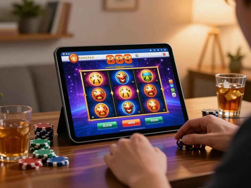 Experience paris888 daftar with engaging gameplay on a tablet, showcasing exciting slot games