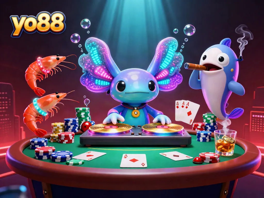 Engage with the vibrant world of yo88 through this animated casino scene featuring lively characters.
