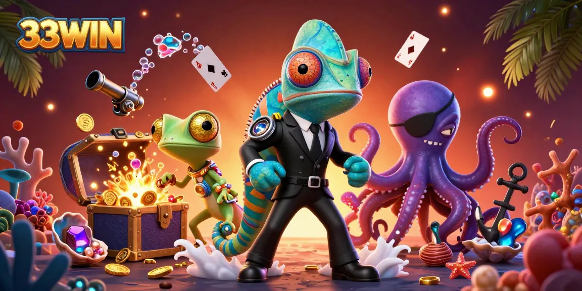 Experience thrilling gaming action at 33WIN with colorful characters and exciting elements