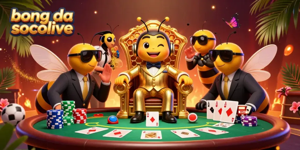 Experience the thrill of sports betting on bong da socolive with animated characters and vibrant gaming elements.