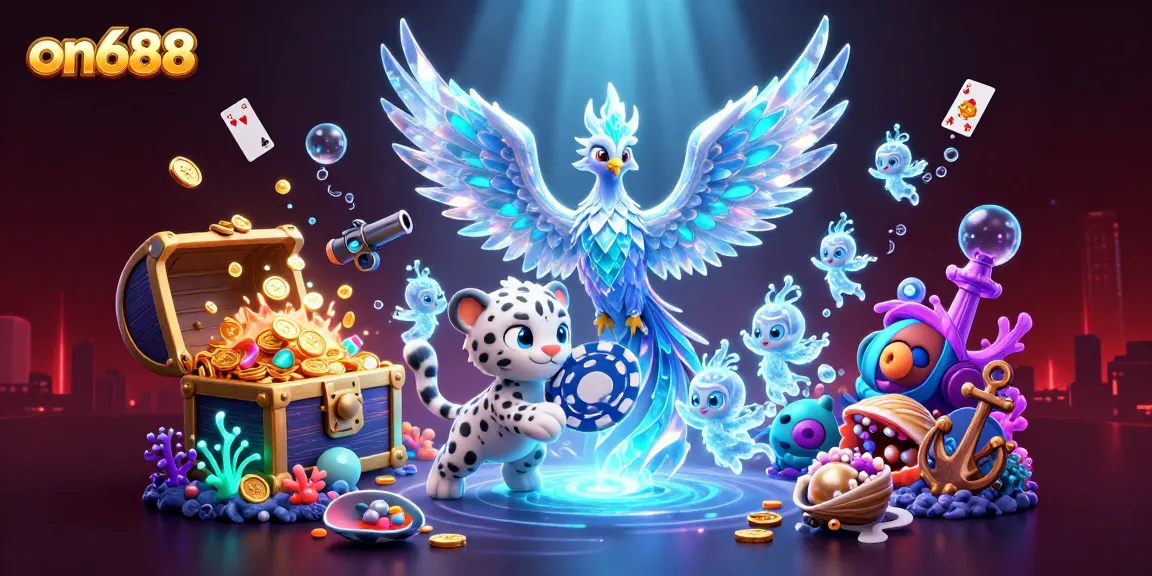 Experience magical wins with on688 as ice phoenixes and snow leopards illuminate the gaming world.