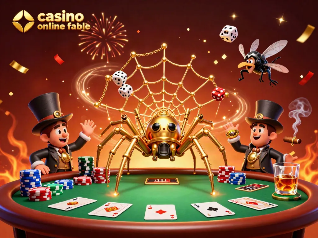 Juega en casino online fiable, atrapando dados desafortunados en una red dorada en un ambiente festivo.