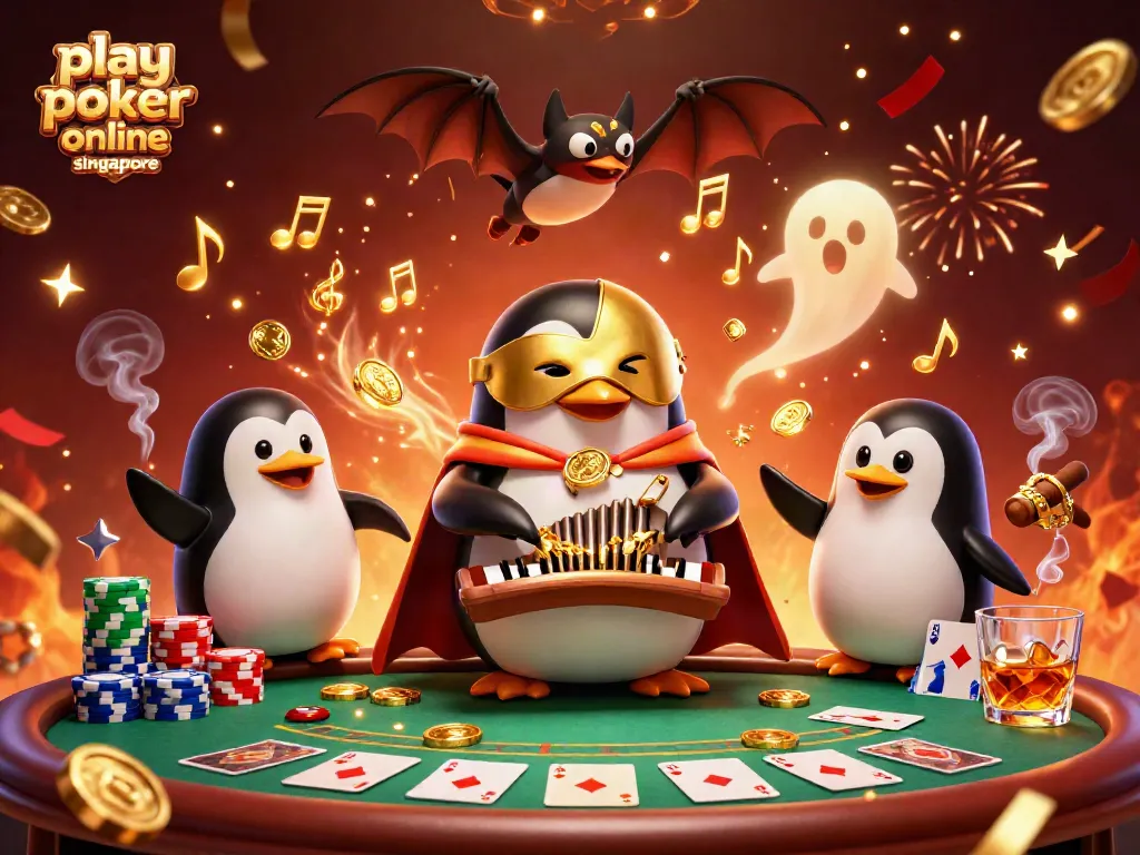 Win big while you play poker online Singapore at our lively casino illustration.