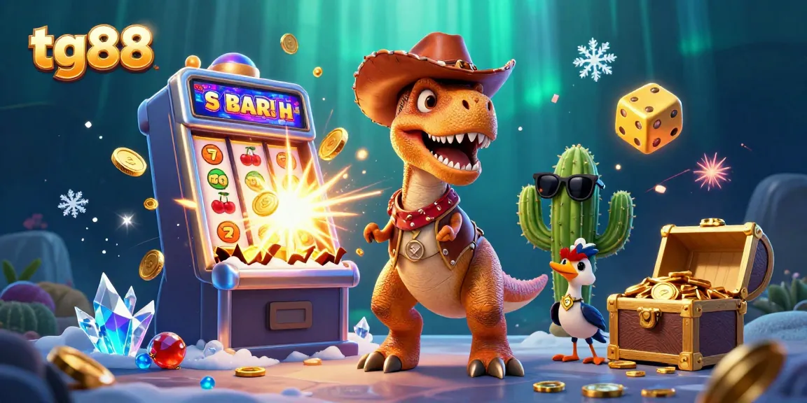 Experience thrilling gameplay at tg88 with a dynamic slot machine scene bursting with excitement.