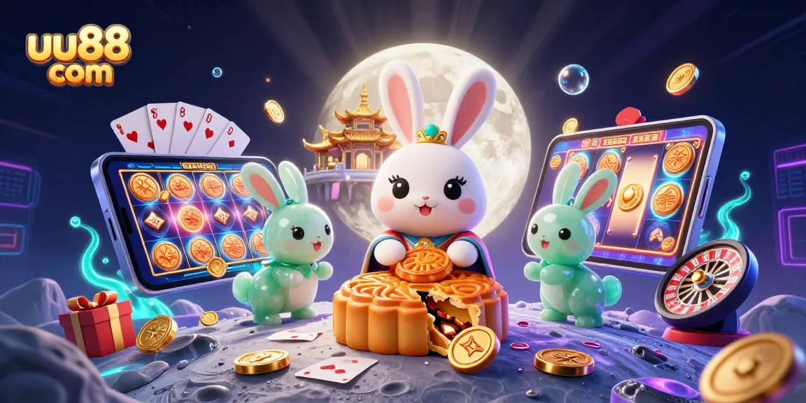Spin to win with uu88 com as playful moon rabbits and vibrant casino themes come alive.