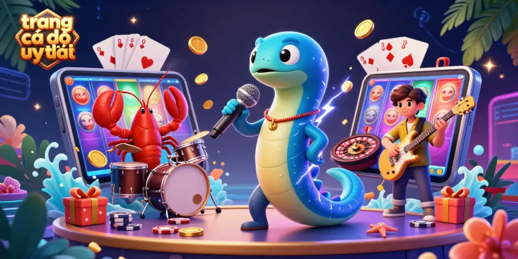Trang cá độ uy tín: Hình ảnh cá điện trong DJ biểu diễn cùng ban nhạc dưới nước.