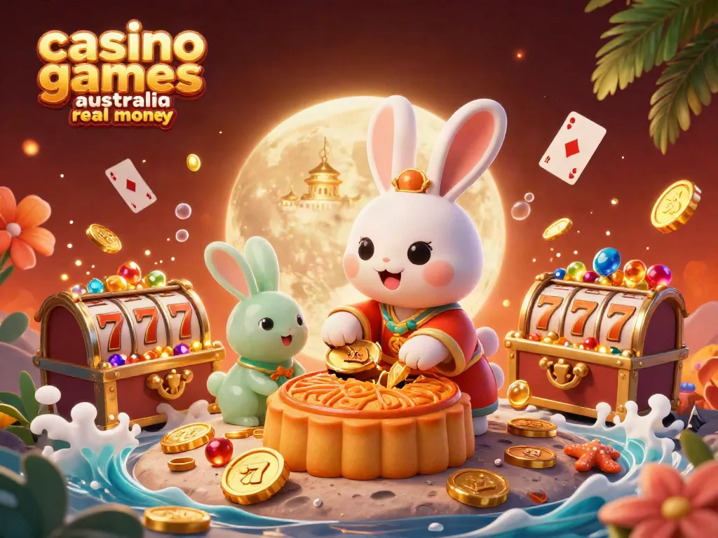 Experience casino games australia real money with exciting slice of action from a lunar-themed illustration.