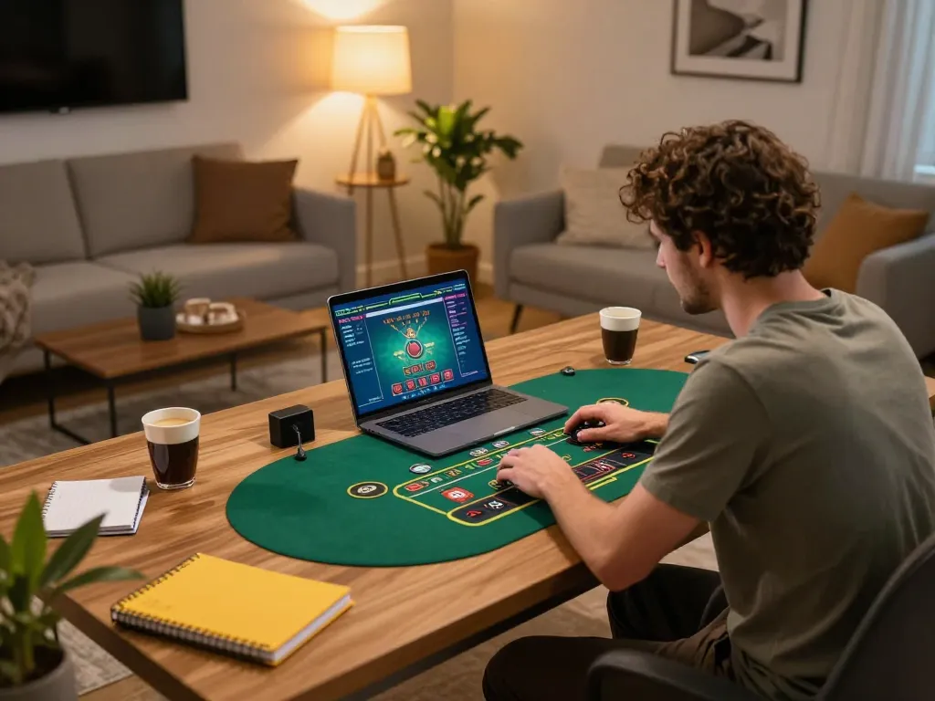 Engaging in online casino action with link vào 79king không bị chặn, showcasing immersive gameplay and strategic focus.