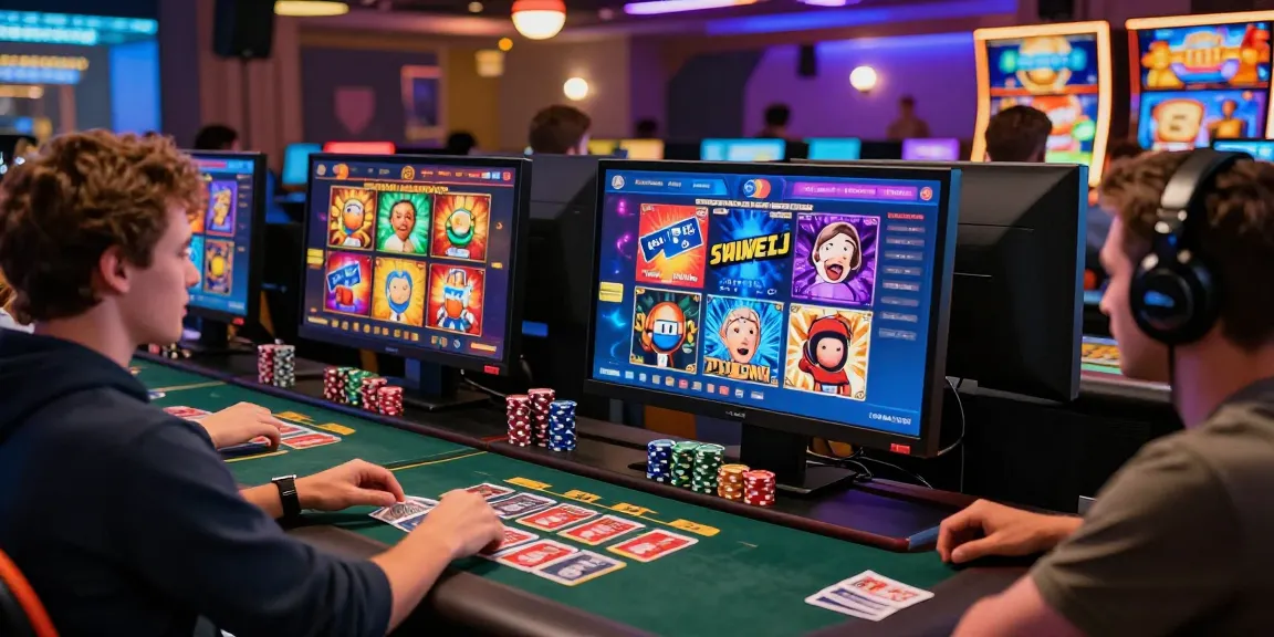 Exciting online casinos that accept credit cards, showcasing diverse players engaged in vibrant gaming experience.