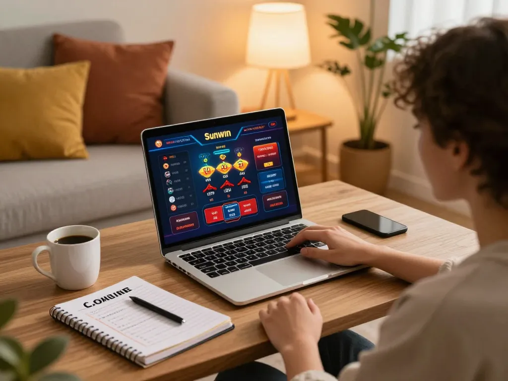 Engaging in online gaming at home using Sunwin's platform for strategic bets and excitement.