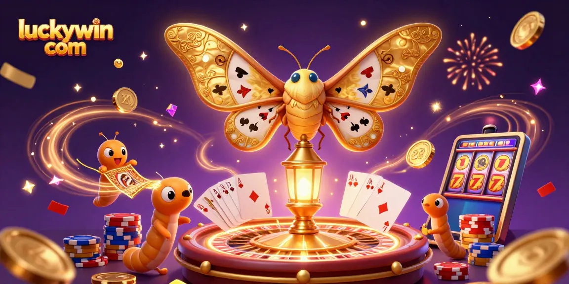 Experience gaming excitement at luckywin com with vibrant illustrations of casino themes and elements.