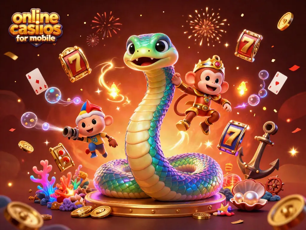 Experience the thrill of online casinos for mobile in a vibrant, detailed 3D scene with dynamic slot elements.