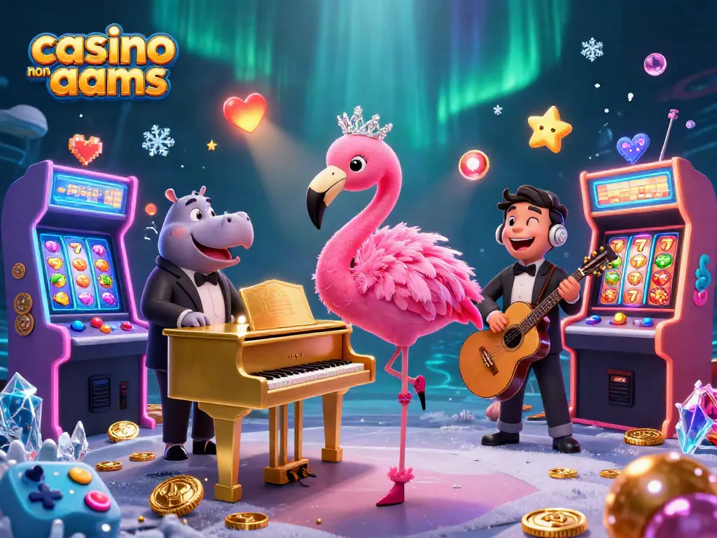 Gioca nei casino non AAMS con slot e jackpot, circondato da colorati elementi di gioco.