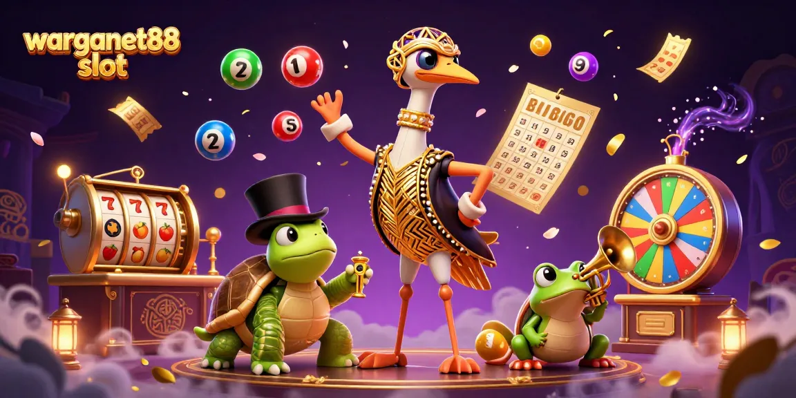 Engage with warganet88 slot's vibrant casino experience through colorful elements and dynamic characters.