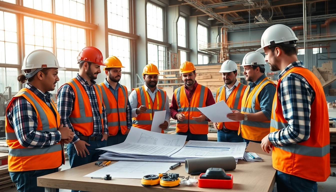 Understanding construction safety programs with professionals collaborating in an industrial environment.