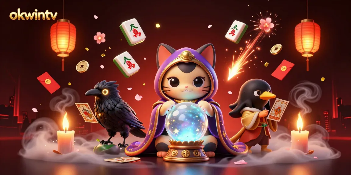 Launch into excitement with okwintv's vibrant casino scene featuring fortune tellers and engaging game elements.
