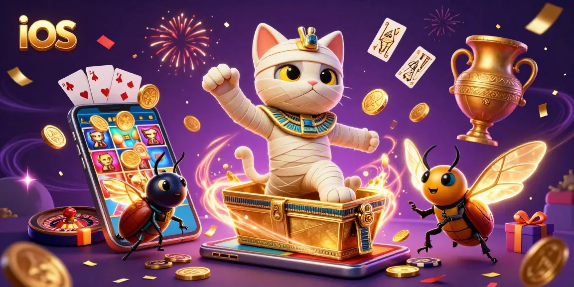 Experience thrilling ios adventures with vibrant slots in this dazzling casino scene.