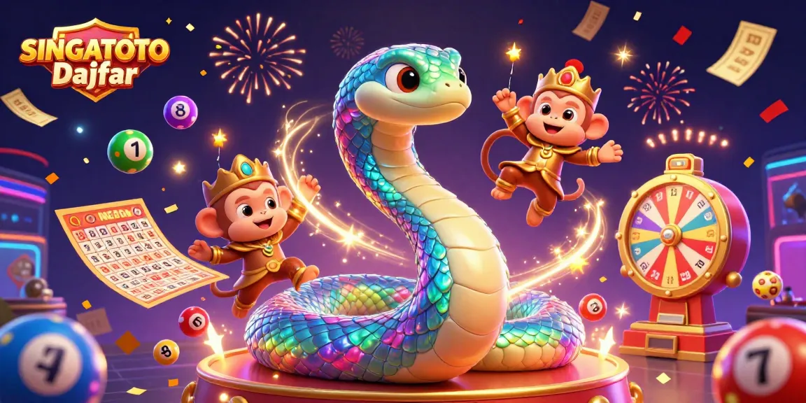 Menyampaikan pengalaman menang di SINGATOTO Daftar dengan bola lotere yang dinamis dan efek confetti.