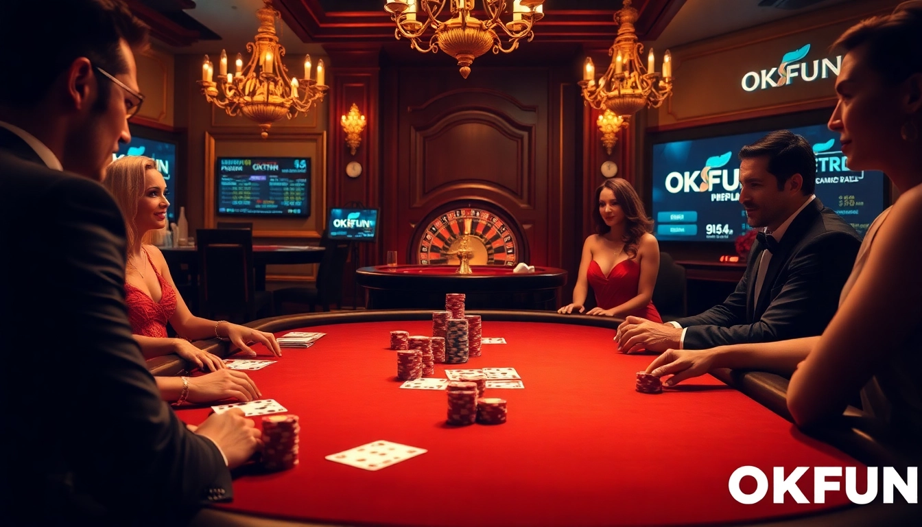 Experience luxury gambling with an exciting poker game at https://okfun.ac/ featuring high-stakes cards and chips.
