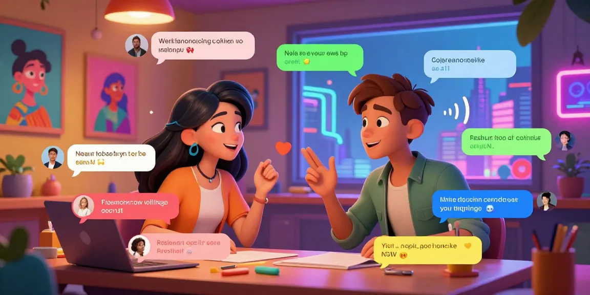 Interactive character AI NSFW chat scene with vibrant visuals showcasing engaging dialogues.