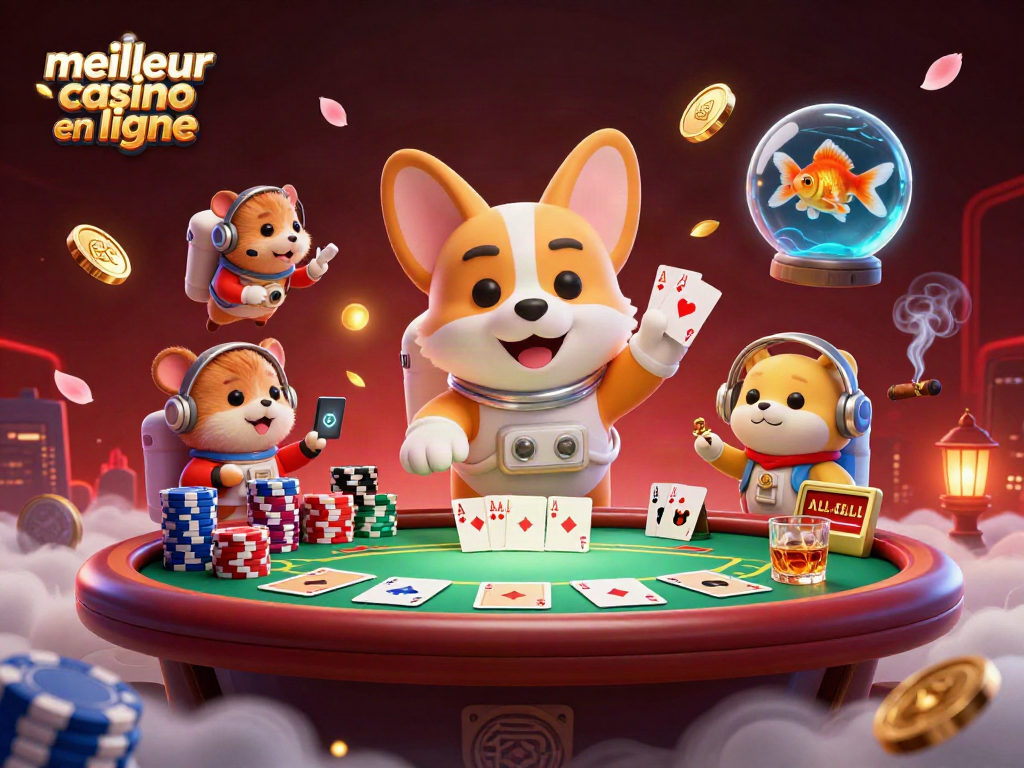 Jouer dans le meilleur casino en ligne avec des personnages fascinants flottant dans un casino spatial.