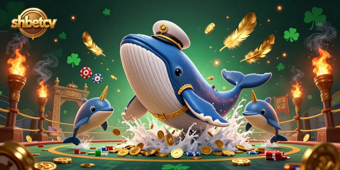 Experience exciting gameplay at shbetcv with a vibrant 3D illustration featuring casino-themed sea creatures.