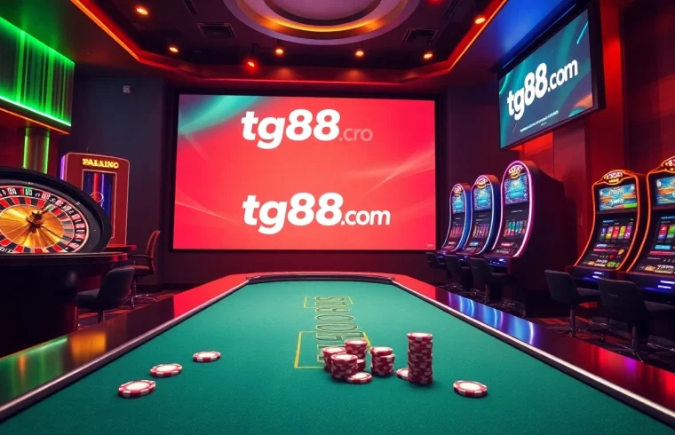 Experience thrilling gaming with tg88pro.com in a luxurious online casino setting.